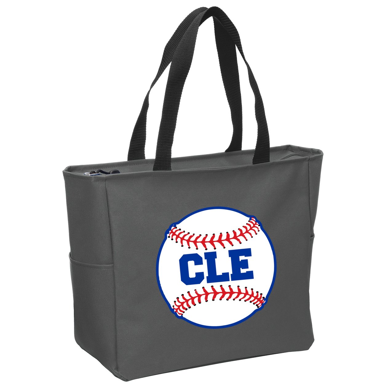 Cleveland CLE Baseball College Letters Zip Tote Bag