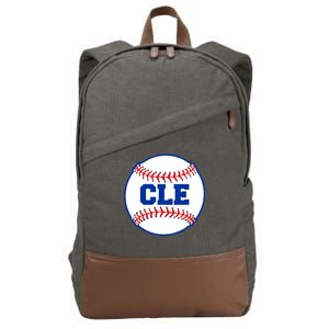 Cleveland CLE Baseball College Letters Cotton Canvas Backpack