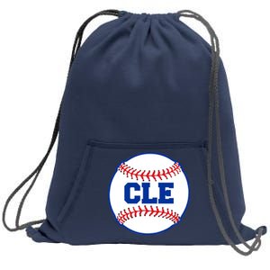 Cleveland CLE Baseball College Letters Sweatshirt Cinch Pack Bag