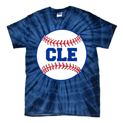 Cleveland CLE Baseball College Letters Tie-Dye T-Shirt