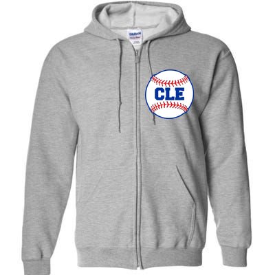 Cleveland CLE Baseball College Letters Full Zip Hoodie