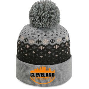 Cleveland Football Skyline City Logo The Baniff Cuffed Pom Beanie