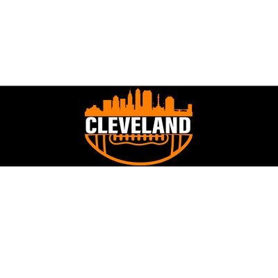 Cleveland Football Skyline City Logo Bumper Sticker