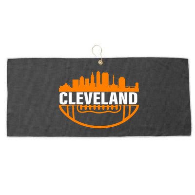 Cleveland Football Skyline City Logo Large Microfiber Waffle Golf Towel