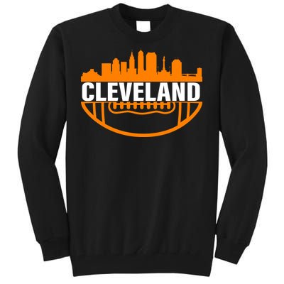 Cleveland Football Skyline City Logo Tall Sweatshirt