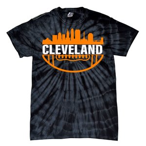 Cleveland Football Skyline City Logo Tie-Dye T-Shirt