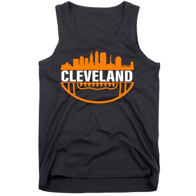 Cleveland Football Skyline City Logo Tank Top