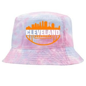 Cleveland Football Skyline City Logo Tie-Dyed Bucket Hat