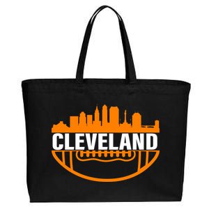 Cleveland Football Skyline City Logo Cotton Canvas Jumbo Tote