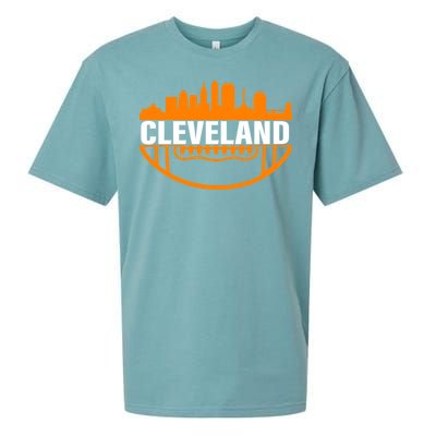 Cleveland Football Skyline City Logo Sueded Cloud Jersey T-Shirt