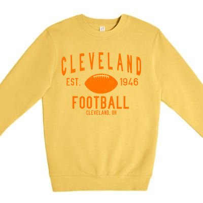 Cleveland OH Football Est. 1946 Premium Crewneck Sweatshirt