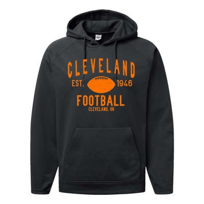 Cleveland OH Football Est. 1946 Performance Fleece Hoodie