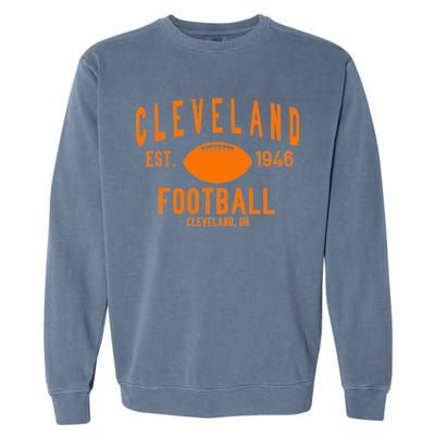 Cleveland OH Football Est. 1946 Garment-Dyed Sweatshirt