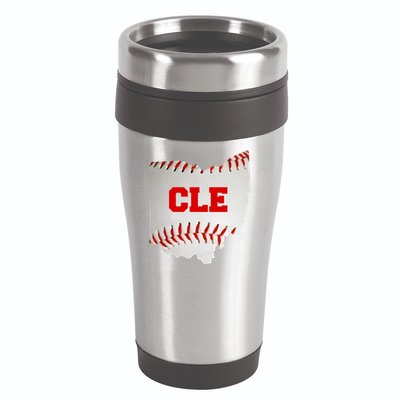 Cleveland, Ohio Baseball CLE Logo 16oz Travel Tumbler