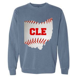 Cleveland, Ohio Baseball CLE Logo Garment-Dyed Sweatshirt