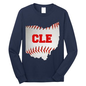 Cleveland, Ohio Baseball CLE Logo Long Sleeve Shirt