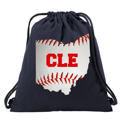 Cleveland, Ohio Baseball CLE Logo Drawstring Bag