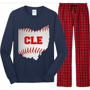 Cleveland, Ohio Baseball CLE Logo Long Sleeve Pajama Set