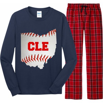 Cleveland, Ohio Baseball CLE Logo Long Sleeve Pajama Set