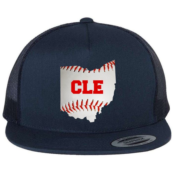 Cleveland, Ohio Baseball CLE Logo Flat Bill Trucker Hat