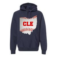 Cleveland, Ohio Baseball CLE Logo Premium Hoodie