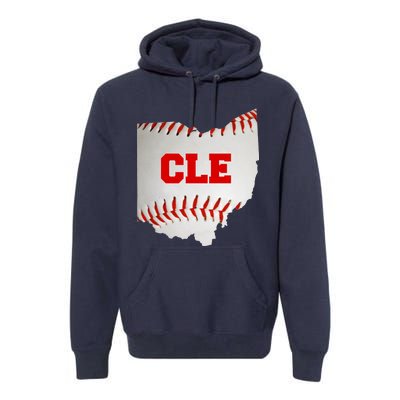 Cleveland, Ohio Baseball CLE Logo Premium Hoodie