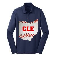 Cleveland, Ohio Baseball CLE Logo Silk Touch Performance Long Sleeve Polo