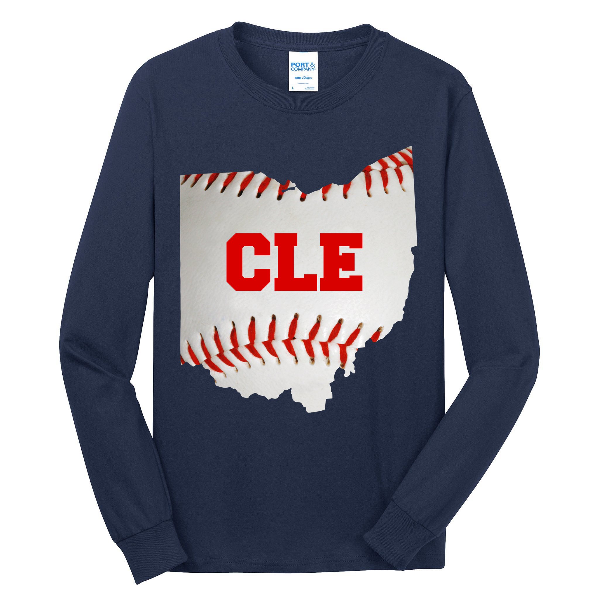 Cleveland, Ohio Baseball CLE Logo Tall Long Sleeve T-Shirt