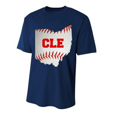 Cleveland, Ohio Baseball CLE Logo Performance Sprint T-Shirt