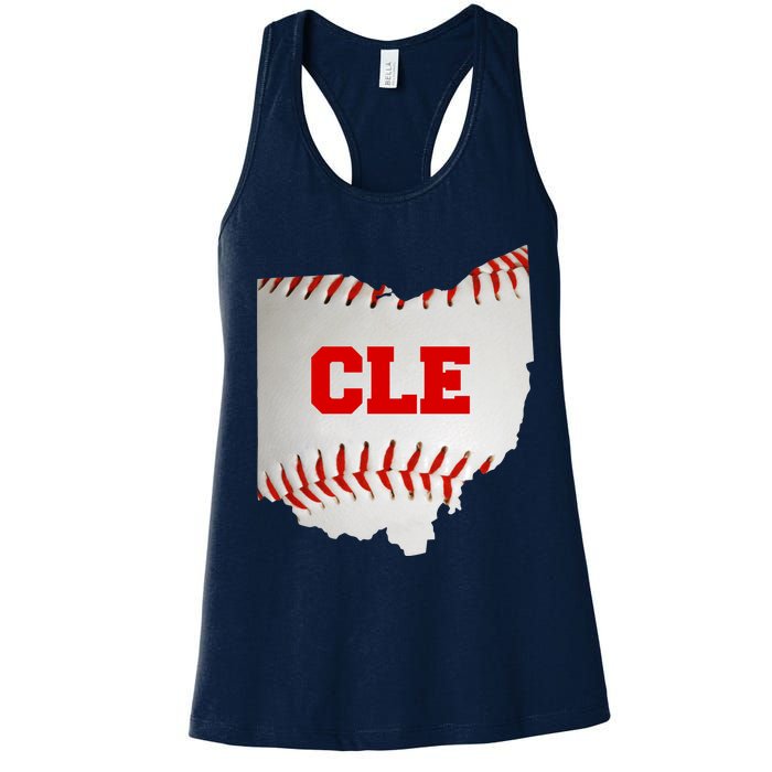 Cleveland, Ohio Baseball CLE Logo Women's Racerback Tank