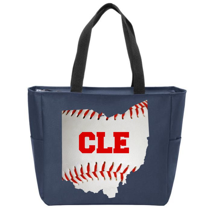 Cleveland, Ohio Baseball CLE Logo Zip Tote Bag