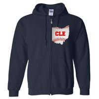 Cleveland, Ohio Baseball CLE Logo Full Zip Hoodie