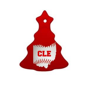 Cleveland, Ohio Baseball CLE Logo Ceramic Tree Ornament