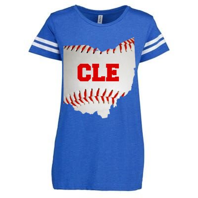 Cleveland, Ohio Baseball CLE Logo Enza Ladies Jersey Football T-Shirt