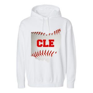 Cleveland, Ohio Baseball CLE Logo Garment-Dyed Fleece Hoodie