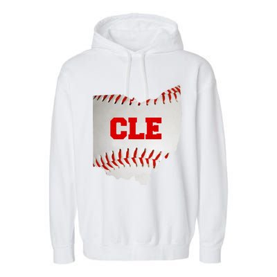 Cleveland, Ohio Baseball CLE Logo Garment-Dyed Fleece Hoodie