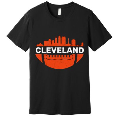 Cleveland Ohio Football City Logo Premium T-Shirt