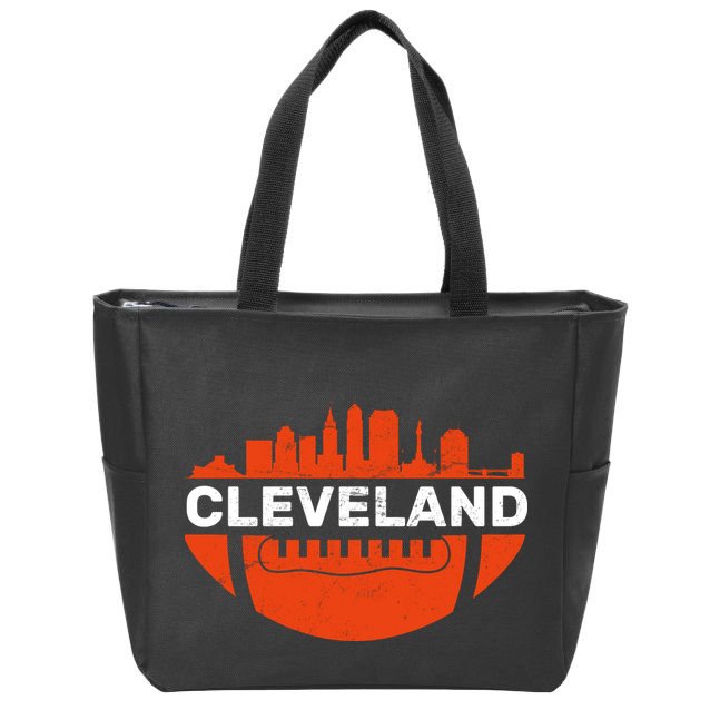 Cleveland Ohio Football City Logo Zip Tote Bag