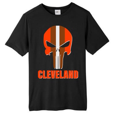 Cleveland Skull Football Tall Fusion ChromaSoft Performance T-Shirt