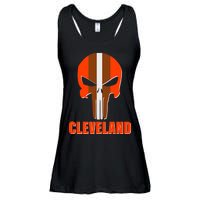 Cleveland Skull Football Ladies Essential Flowy Tank