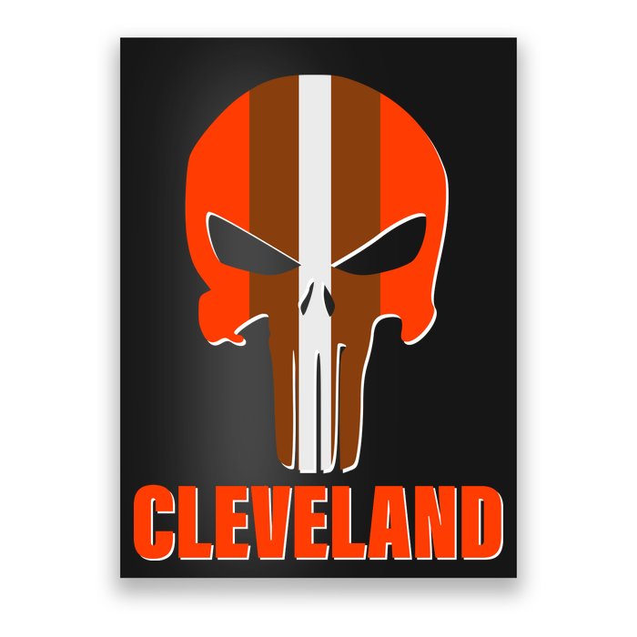 Cleveland Skull Football Poster