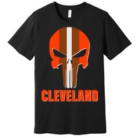 Cleveland Skull Football Premium T-Shirt