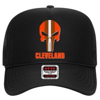 Cleveland Skull Football Trucker Hat
