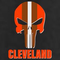 Cleveland Skull Football Trucker Hat