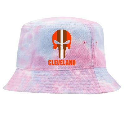 Cleveland Skull Football Tie-Dyed Bucket Hat