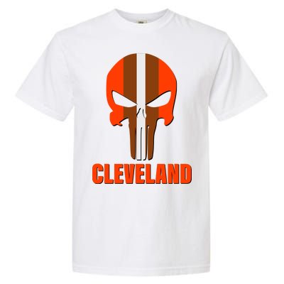 Cleveland Skull Football Garment-Dyed Heavyweight T-Shirt