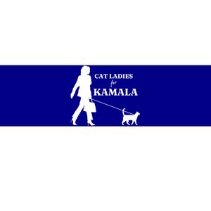 Cat Ladies For Kamala Funny Gift Bumper Sticker