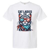 Cat Ladies For Kamala Funny Cat 2024 President 2024 Election Kamalaharris Garment-Dyed Heavyweight T-Shirt