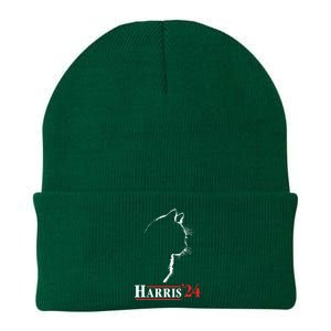 Cat Ladies For Kamala Funny Cat 2024 President Kamalaharris Knit Cap Winter Beanie