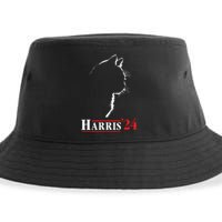 Cat Ladies For Kamala Funny Cat 2024 President Kamalaharris Sustainable Bucket Hat